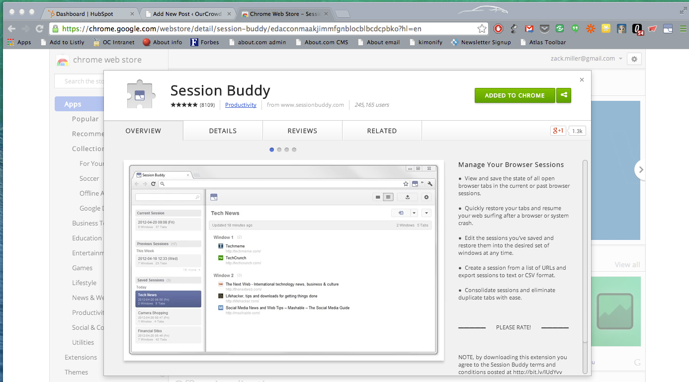 Session Buddy -- App of the Week